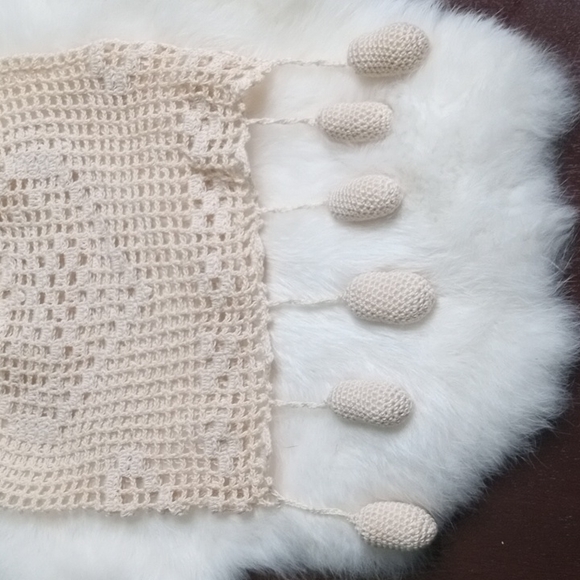 Handmade Ultra Bohemian Draw String Purse With Heart Pattern & Tassels - Picture 4 of 10